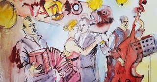 Tango danncers and band