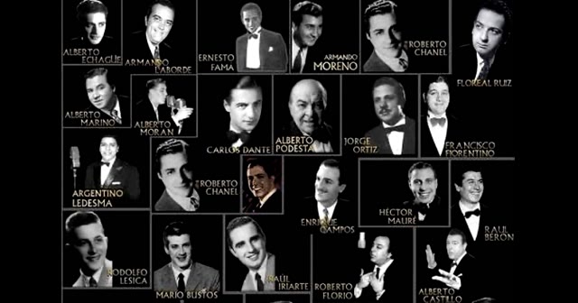 Famous tango singers collage
